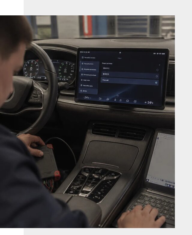 Русификация автомобиля BYD HAN для эксплуатации в Курске